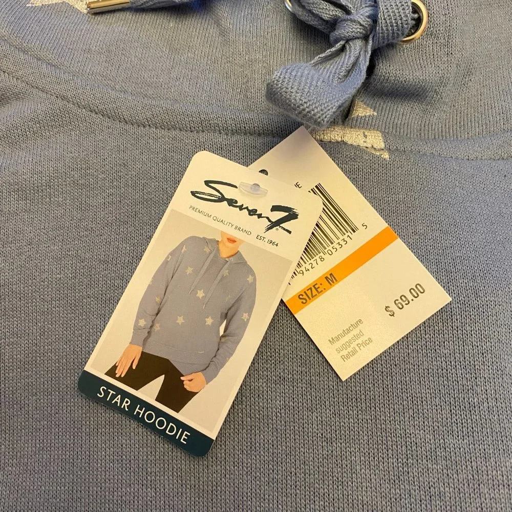 Cute NWT Seven7 Sweatshirt Hoodie - Medium - Picture 2 of 2